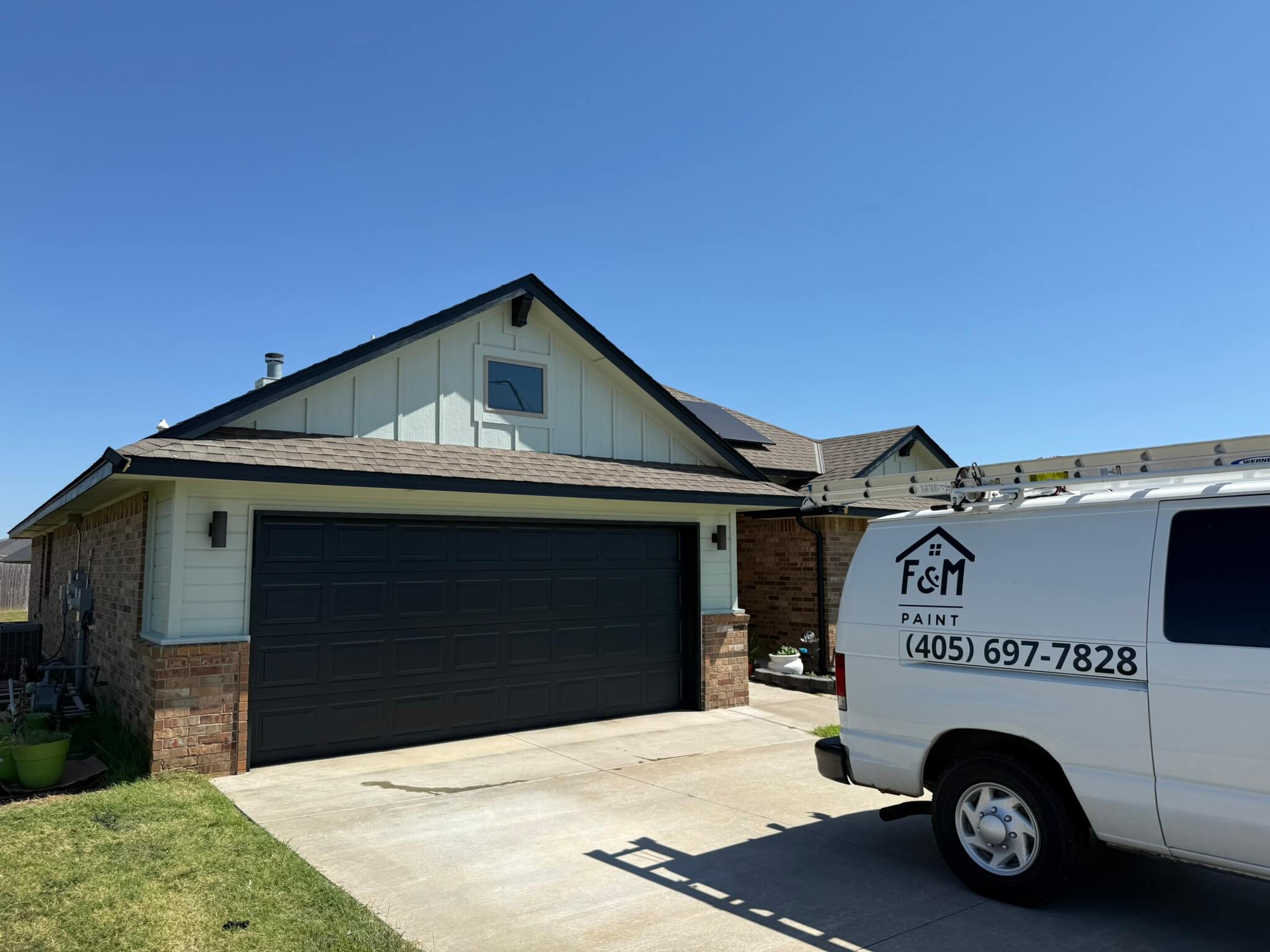 Exterior repaint project in Piedmont Oklahoma