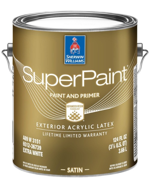 Sherwin-Williams SuperPaint Exterior paint can
